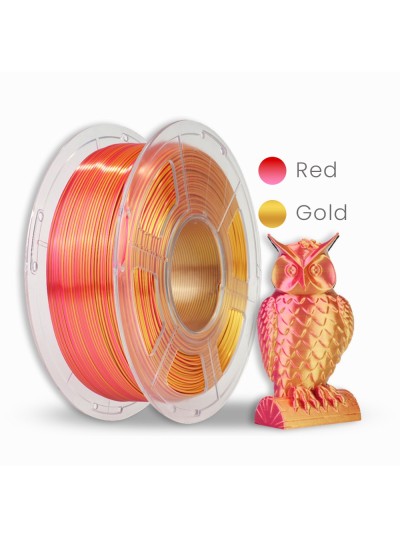 JAYO Filamento de Impresora 3D PLA+ SILK Dual Color - Rojo / Oro