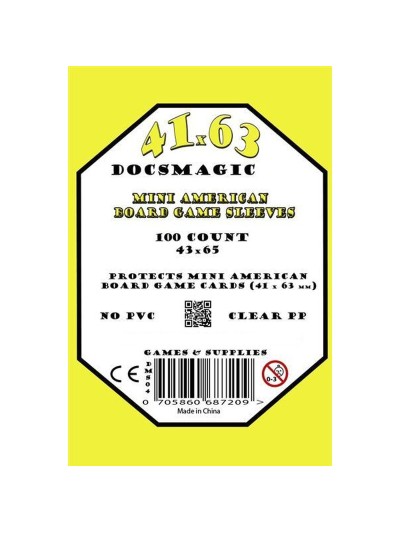 Pack Transparente estándar Sleeves (Fundas) para mini cartas - 100 - 43x65 mm