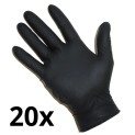Marutex GUANTES NITRILICA SIN POLVO NEGRO - M (20 unidades)