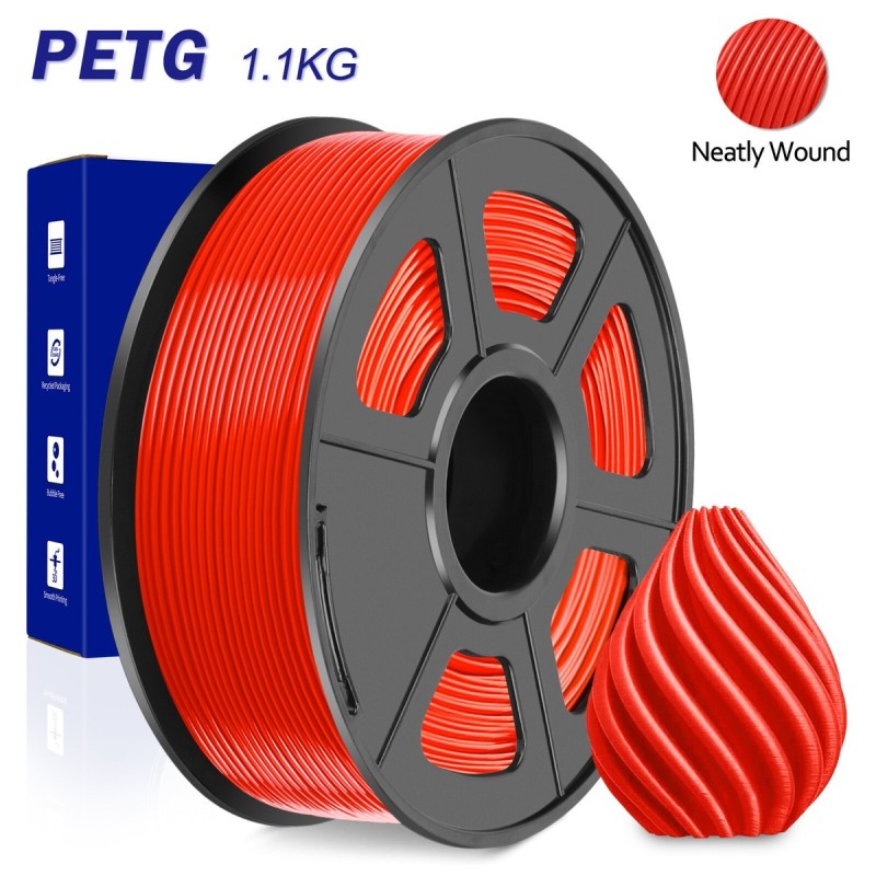 JAYO Filamento de Impresora 3D PETG - Rojo