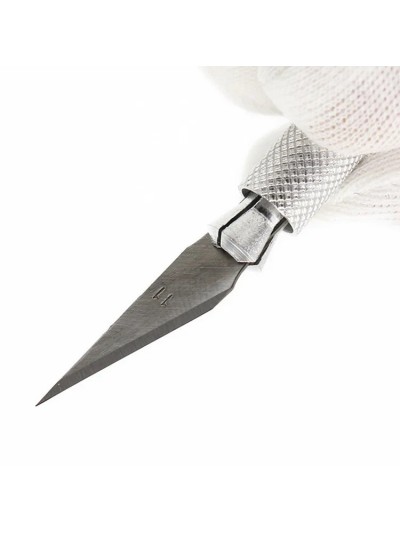 Cuchillo para pasatiempos plata con 10 Cuchillas de repuesto - Hobby Knife