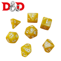 Kit de Dados para DnD y juegos de rol - amarillo / blanco (05)