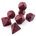 Kit de Dados para DnD y juegos de rol - rojo / negro (29)