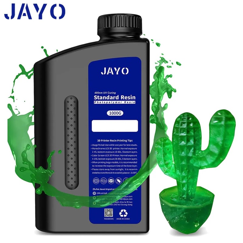 Resina 3D JAYO 1kg - VERDE TRANSPARENTE - para impresoras 3D