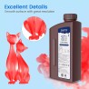 Resina 3D JAYO 1kg - ROJO TRANSPARENTE - para impresoras 3D