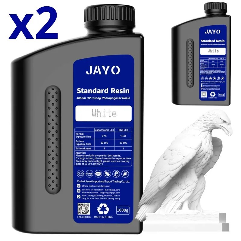 Resina 3D JAYO 2 x 1kg - BLANCO - para impresoras 3D