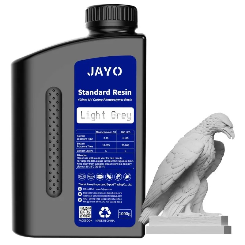 Resina 3D JAYO 1kg - GRIS - para impresoras 3D