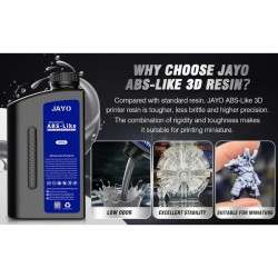 Resina 3D JAYO ABS-LIKE 1000g - GRIS OSCURO - para impresoras 3D