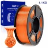 JAYO Filamento de Impresora 3D PLA  1,1 kg - Naranja Transparente