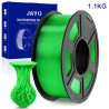 JAYO Filamento de Impresora 3D PLA 1,1 kg - Verde Transparente