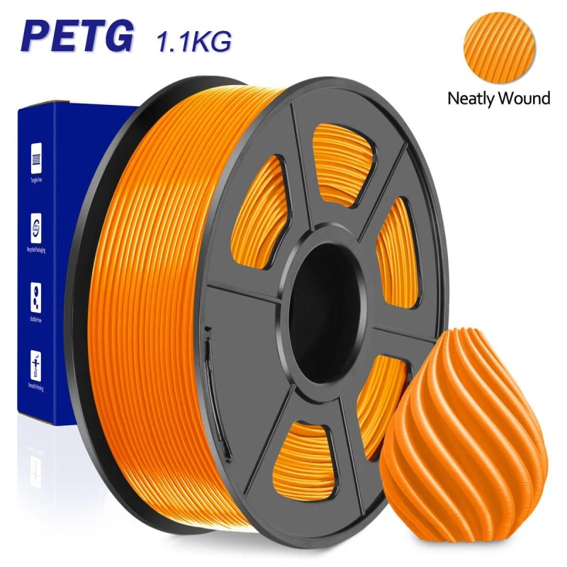 JAYO Filamento de Impresora 3D PETG 1,1 kg - Naranja