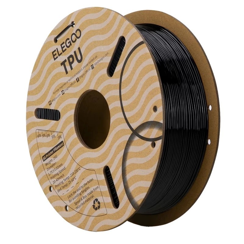 TPU Filamento flexible - negro 1kg - Elegoo